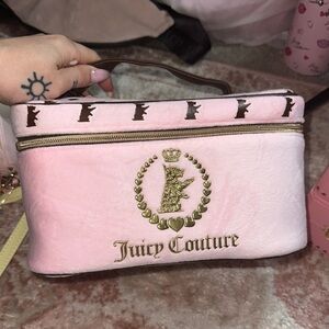 Juicy Couture Light Pink Velour Makeup bag